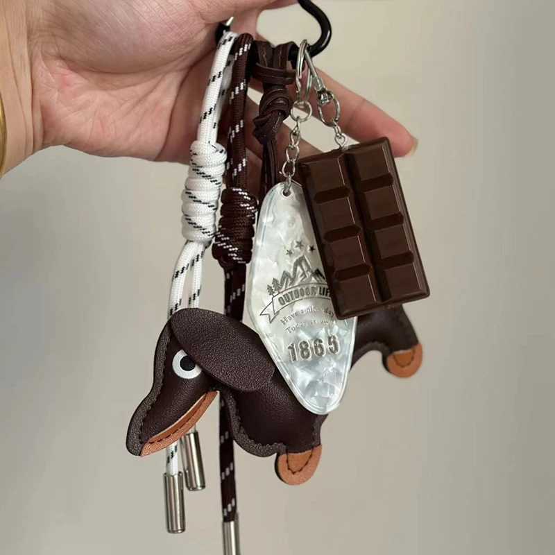Braided Rope Bag Pendant High-grade Keychain Pendant Style Dachshund Pendant Suitable For Bag Accessories M251215