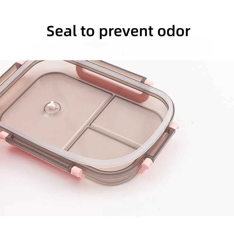 Portable Sed Lunch Box 2Tier Latt Microwave Available Heating Student Off Staff Fruit Food Containers with Forks Spoons H251213