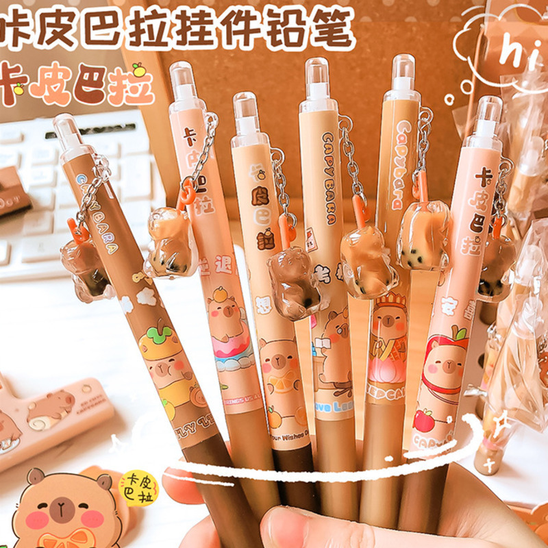 2Pcs AIHAO 914B 0.5/0.7mm Rilakkuma Automatic Pencil Kawaii Plastic Mechanical Pencils Kids Gifts Student Supplies Stationery 240416