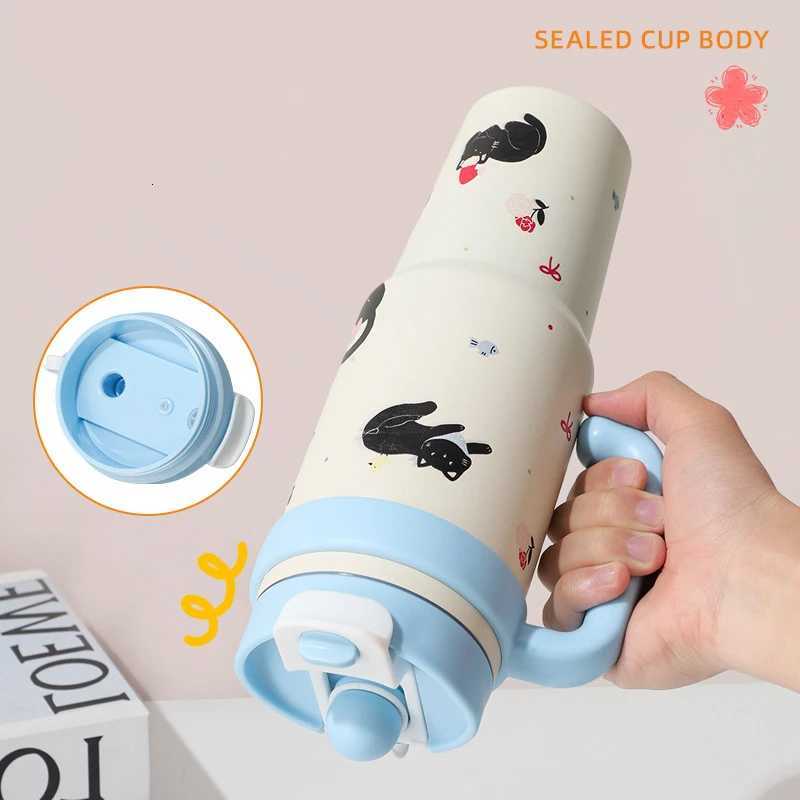 1000ML Bingba Cup Stainless Steel Cold and Hot Car Large Capacity Portable Handle Cup for 24 Hrs Car Insulation Cup Coffee Water H251215