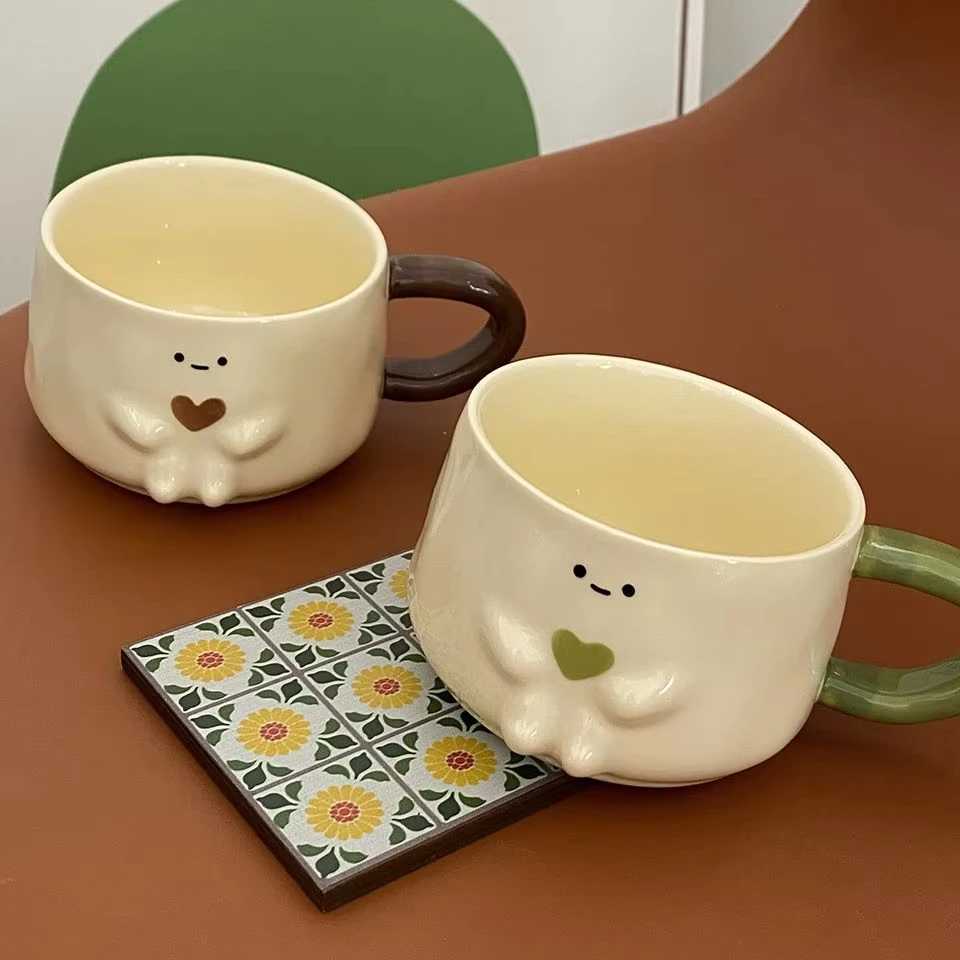 Cute Creative Funny g Coffee g High Value Household Ceramic Hot Water Resistant Cup Couple Milk Breakfast Cup H251215