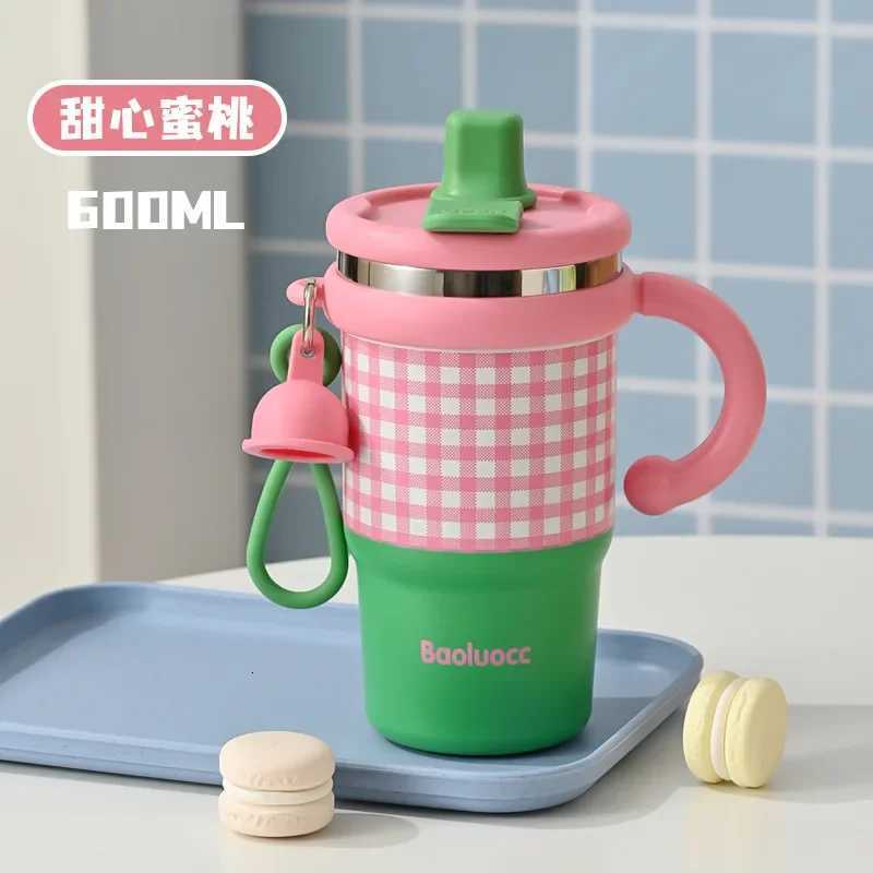 2025 New Girls Office 316 Stainless Steel Thermos Cup Household Handle Student Straw Cup Double Drink Bingba Cup Coffee Mug H251215