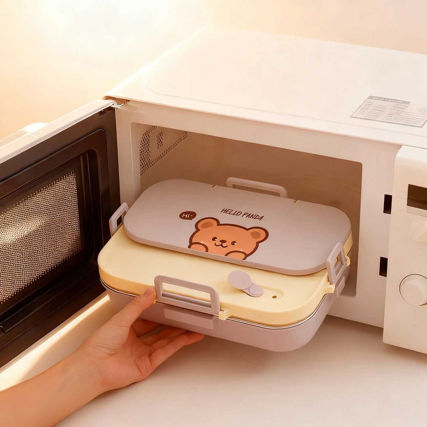 WORTHBUY 1500ml 304 Stainless Steel Lunch Box For Kids With Cutlery Bowl 4/5 Grid Portable Large Capacity Food Lunch Container H251213