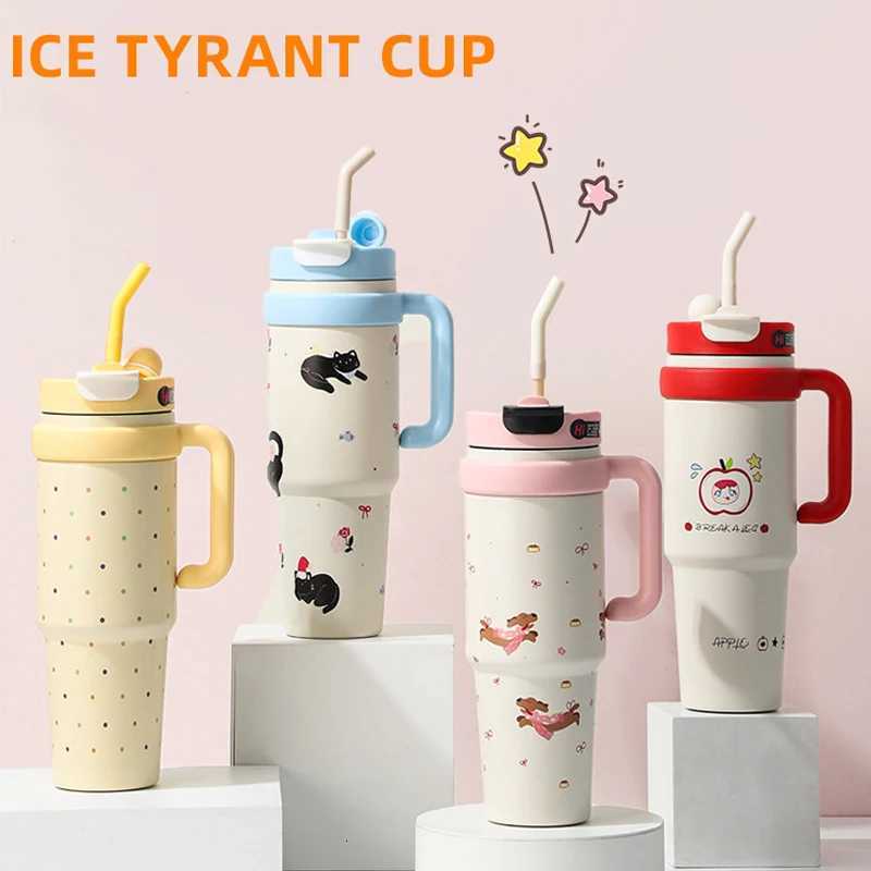 1000ML Bingba Cup Stainless Steel Cold and Hot Car Large Capacity Portable Handle Cup for 24 Hrs Car Insulation Cup Coffee Water H251215