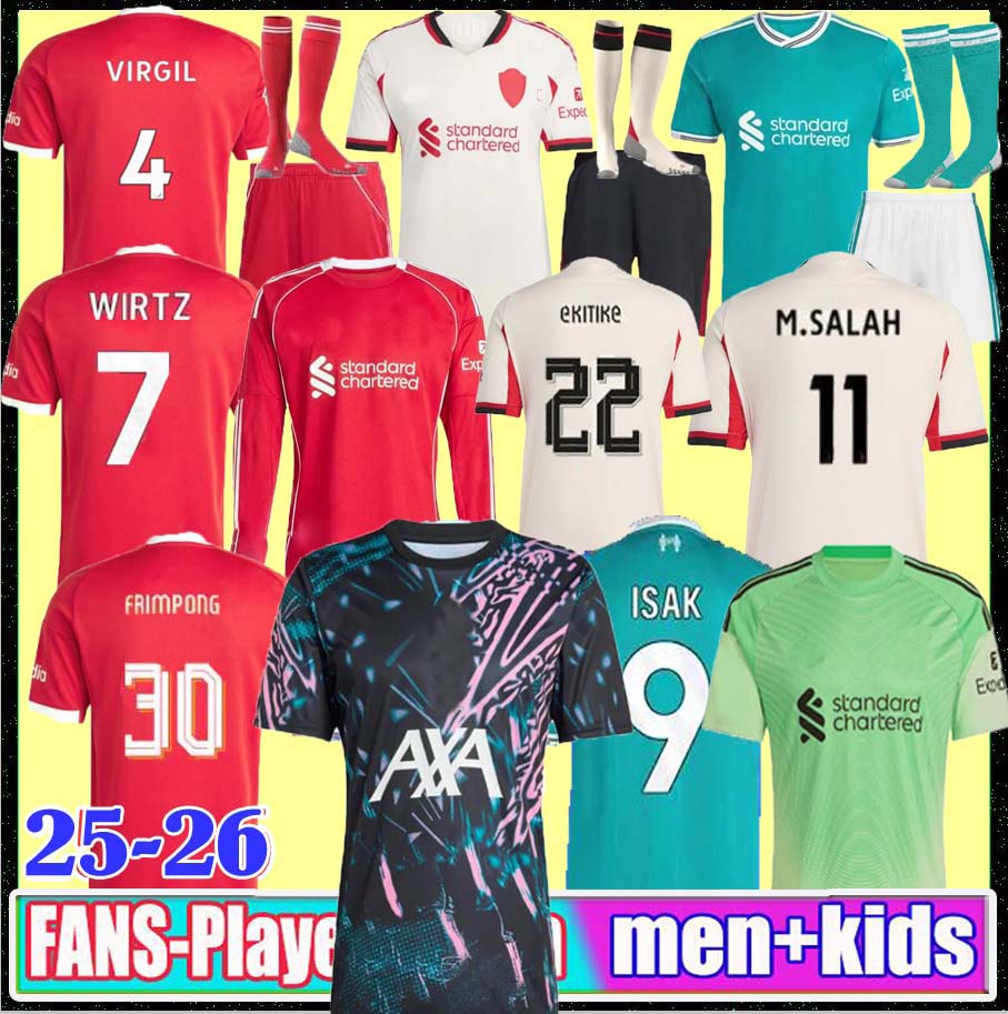 25 26 MAC ALLISTER soccer jersey DIOGO JOTA EkitikE 2025 2026 football shirt RIO SZOBOSZLAI A.BECKER FRIMPONG Wirtz Kerkez men kids kit uniforms SALAH ISAK GAKPO