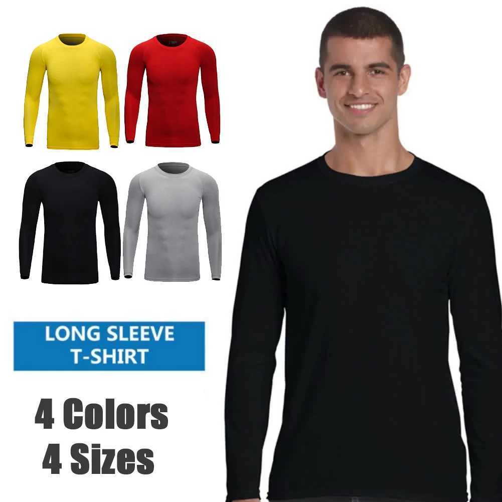 Men Long Sleeve Compression Under Base Layer T-Shirt Sport Fitness Underwear Tops Undershirts Warm Elastic Long Johns Inner Wear G251215