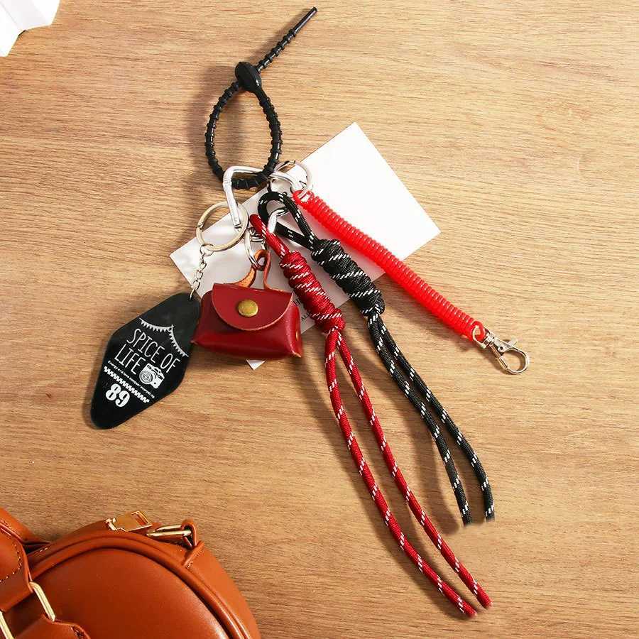 Cute Mini Bag Pendant Small Nylon Rope Handmade Chain For Women Backpack Pendant Car Key Chain Accessories M251215