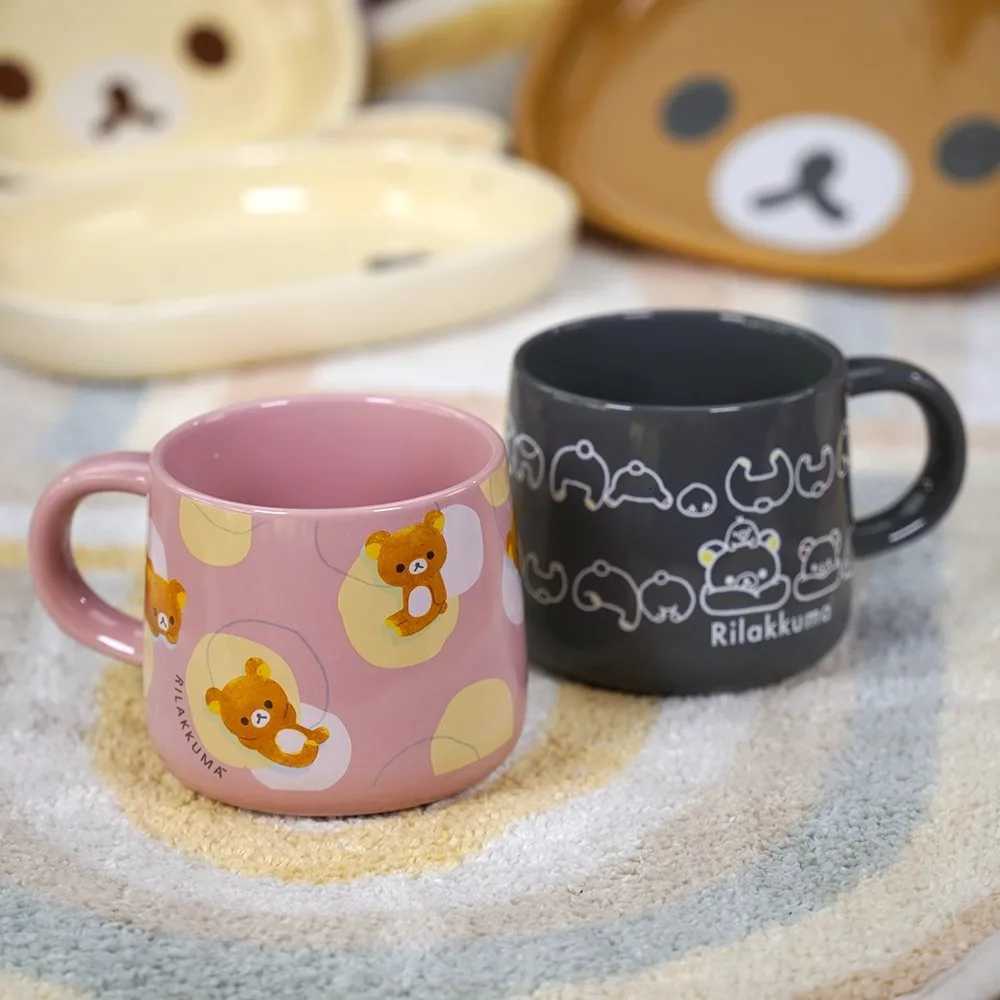 Cute and Fresh Relaxing Bear Ceramic g Cartoon Water Cup High-temperature Decal Coffee Cup H251215