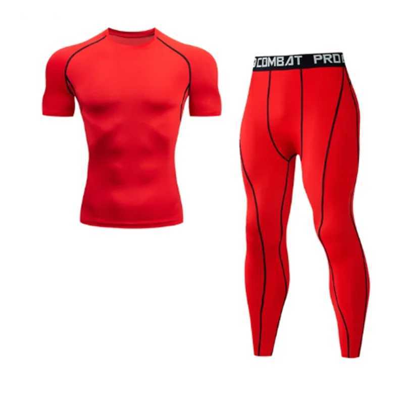 S-4XL New 2-pieces Winter Warm Men Underwear Set Thermal Undershirts Long Johns Compression Tights Fitness Sports Tracksuit Set G251215