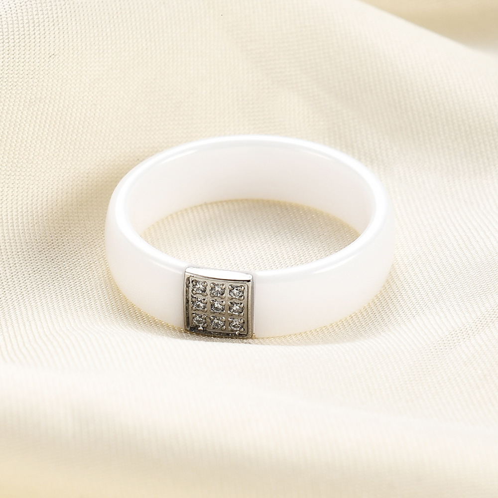 Kinel Black Ceramics Ring For Women Fashion 585 Rose Gold Color Natural Zircon Accessories High Quality Daily Fine Jewelry 250917