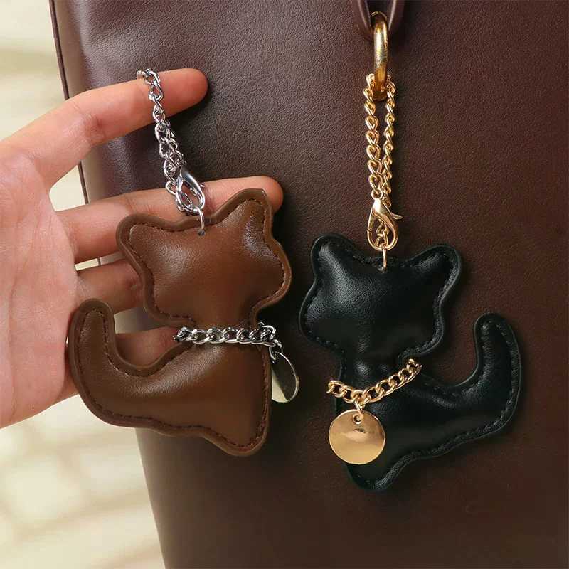 FAshion PU Leather Keychain Cute Animal Keyring Women Bag Charm Handbag Hanging Pendant Decoration Gifts M251215
