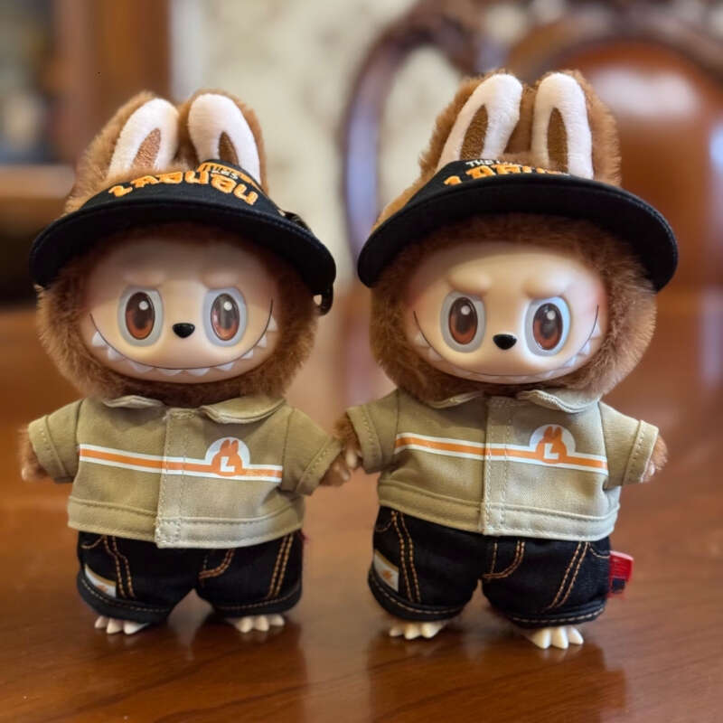 38Cm Labubu The Monstersthe Naughty Cashier Glass Doll Vinyl Toys