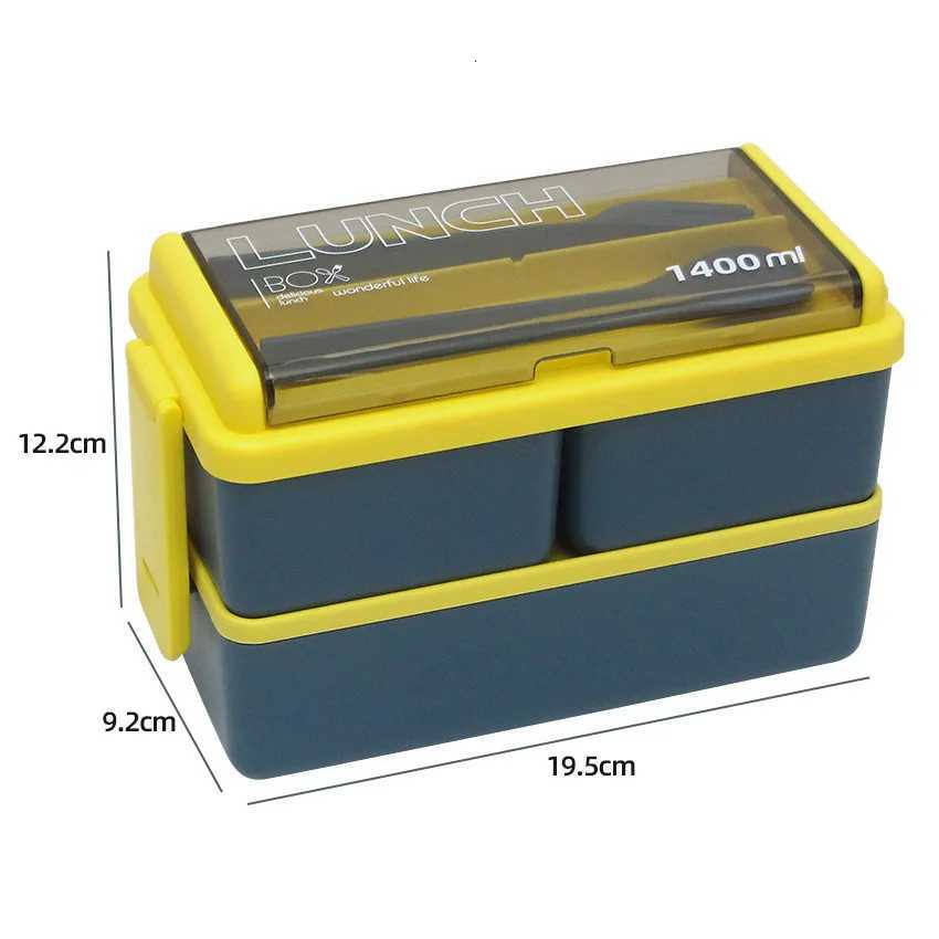 Kitchen Supplies Double-layer Cpartment Insation Set Easy to Clean Microwave Oven Plastic Lunch Box H251213