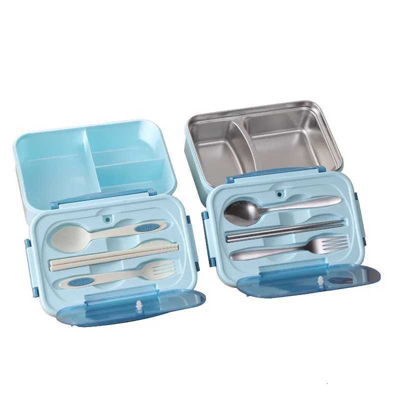 3 Cpartments Leakproof Lunch Box PP/304 Food Container for School Work Outdoor Stackable Food Containers Microwave Safe H251213