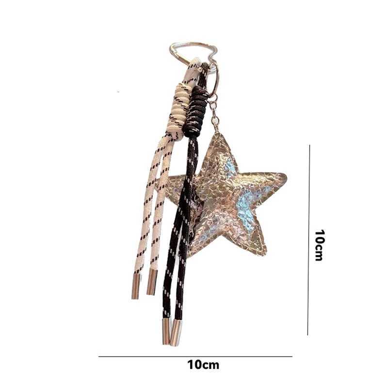 Red Star Pendant Bag Accessories Mobile Phone Keychain Hanging Creative Handmade Nylo Rope Keyring Holder Charm M251215