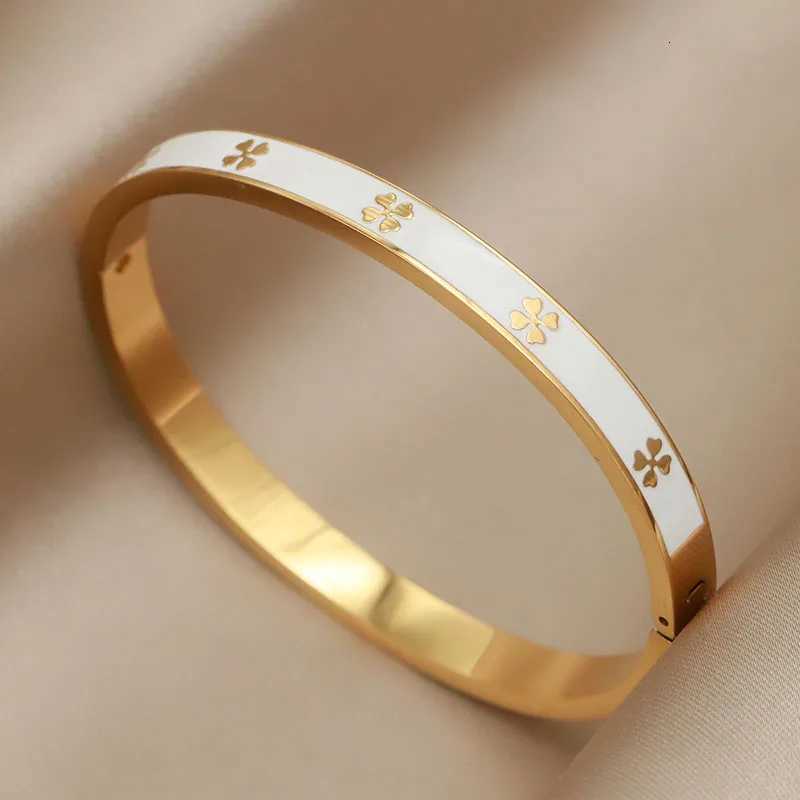 316L Stainless Steel Metal Classic Flower Bangles for Women Fashion Brand Jewelry Delicate Bowknot s Accessories M251215