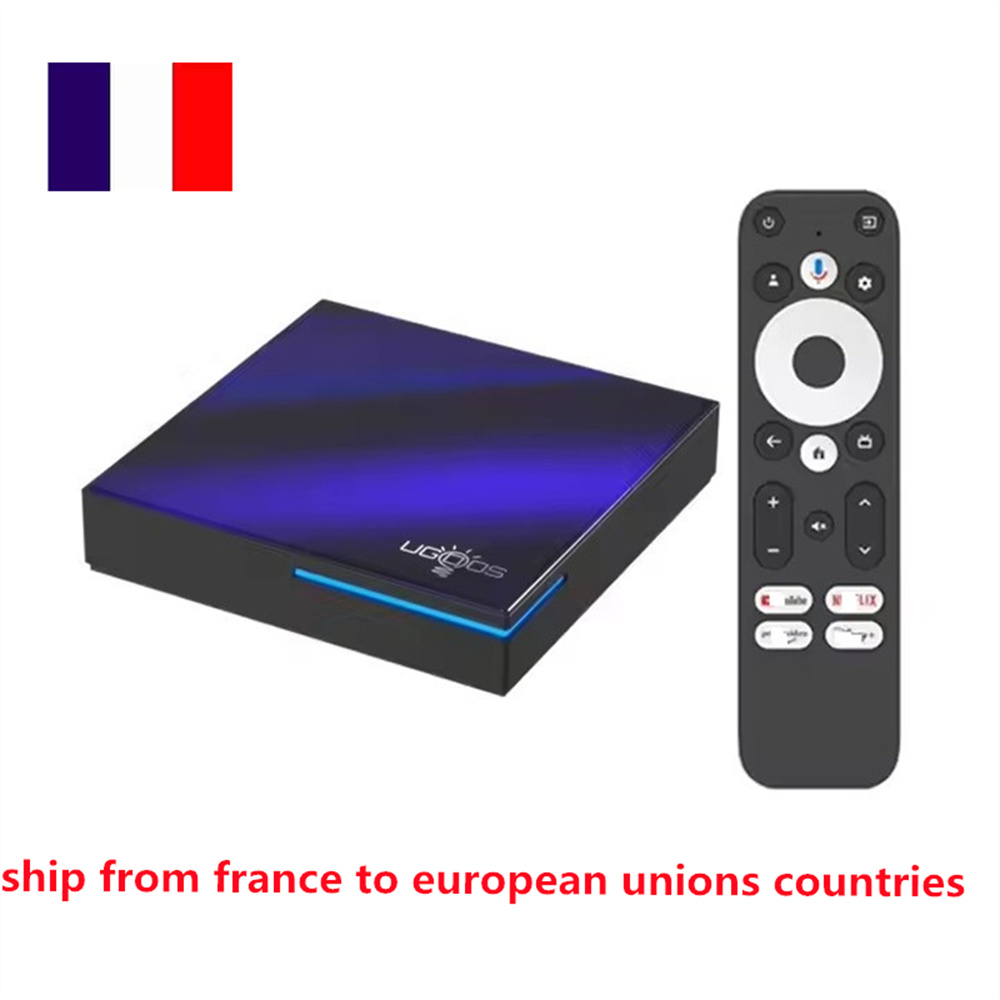 Ship From France Ugoos SK2 Android 12 Smart TV Box Realtek RTD1325 ARM 4GB 32GB Set Top Box Wifi6 BT5.2 RJ45 1