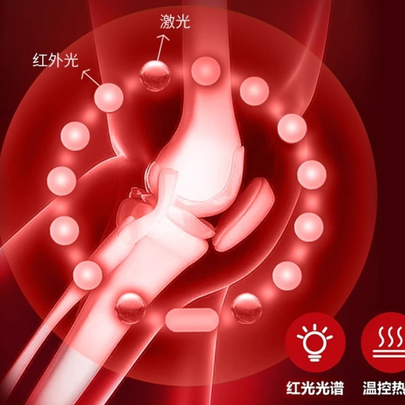 Electric Knee Massager Adjustable Temperature Vibration Cordless Knee Massager with LED Screen White Knee Massage Device 251013