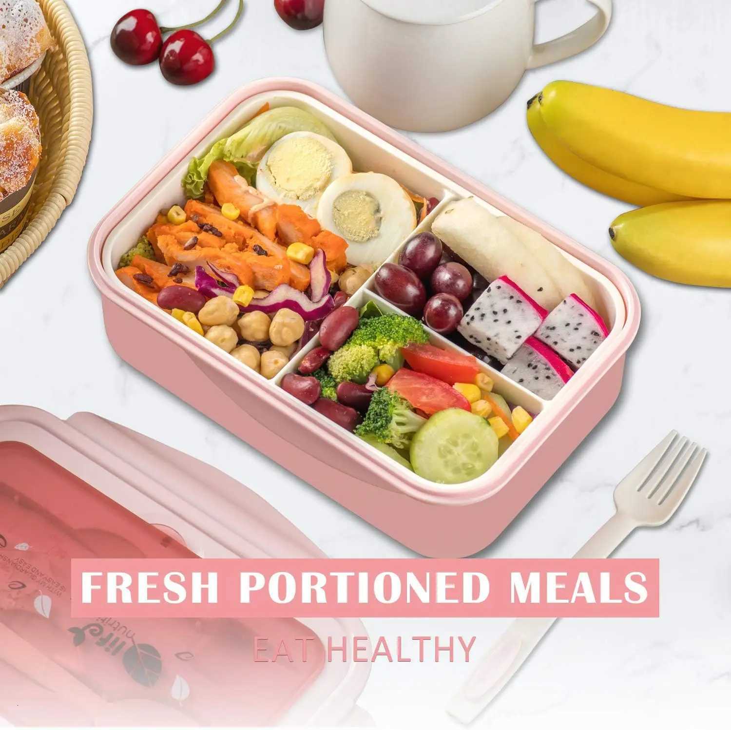 1400ML Bento Box with Utensils Leak-Proof BPA- Lightweight for Adts Kids H251213