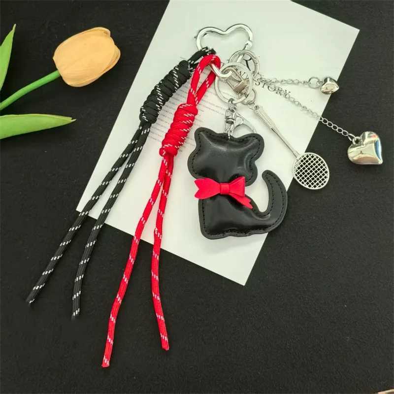 Leather Keychain Fashion Leather Pendant With Braided Rope Bag Gift All-purpose Bag Hanging Accessory M251215