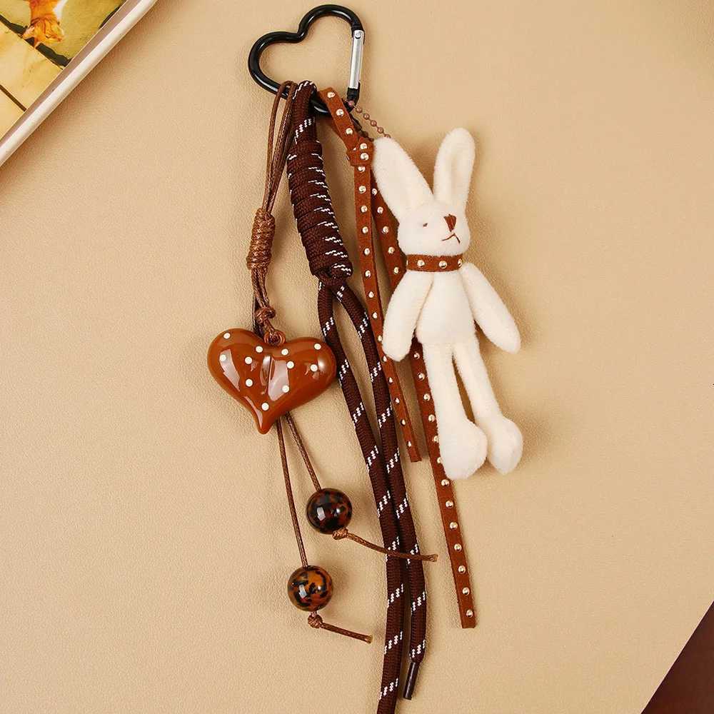 Cartoon Little Rabbit Keychain Heart Shape Pendant Bag Hanging Piece Cute Accessories Gift A276 M251215