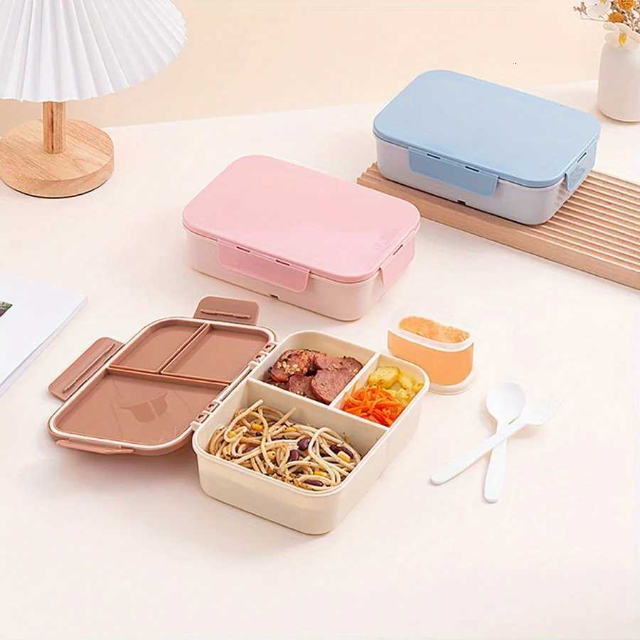 1pc 1200ml Flip-Top Lunch BoxPortable Leakproof Waterproof Design for Outdoor Use Travel College and Off Workers H251213