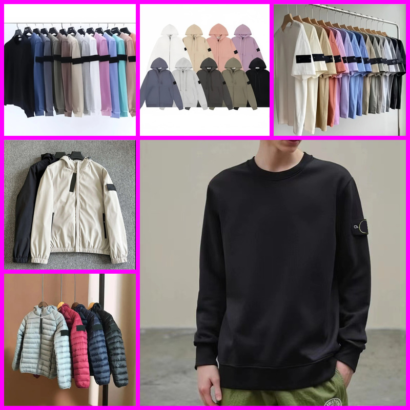 Designer Mens Jumper Badge Stones Sweatshirt Hoodie Doudoune Jacket Pullover Tracksuit Autumn Hoodies Long Sleeve Sweater Islands Compass Patch Wind Breaker Tops