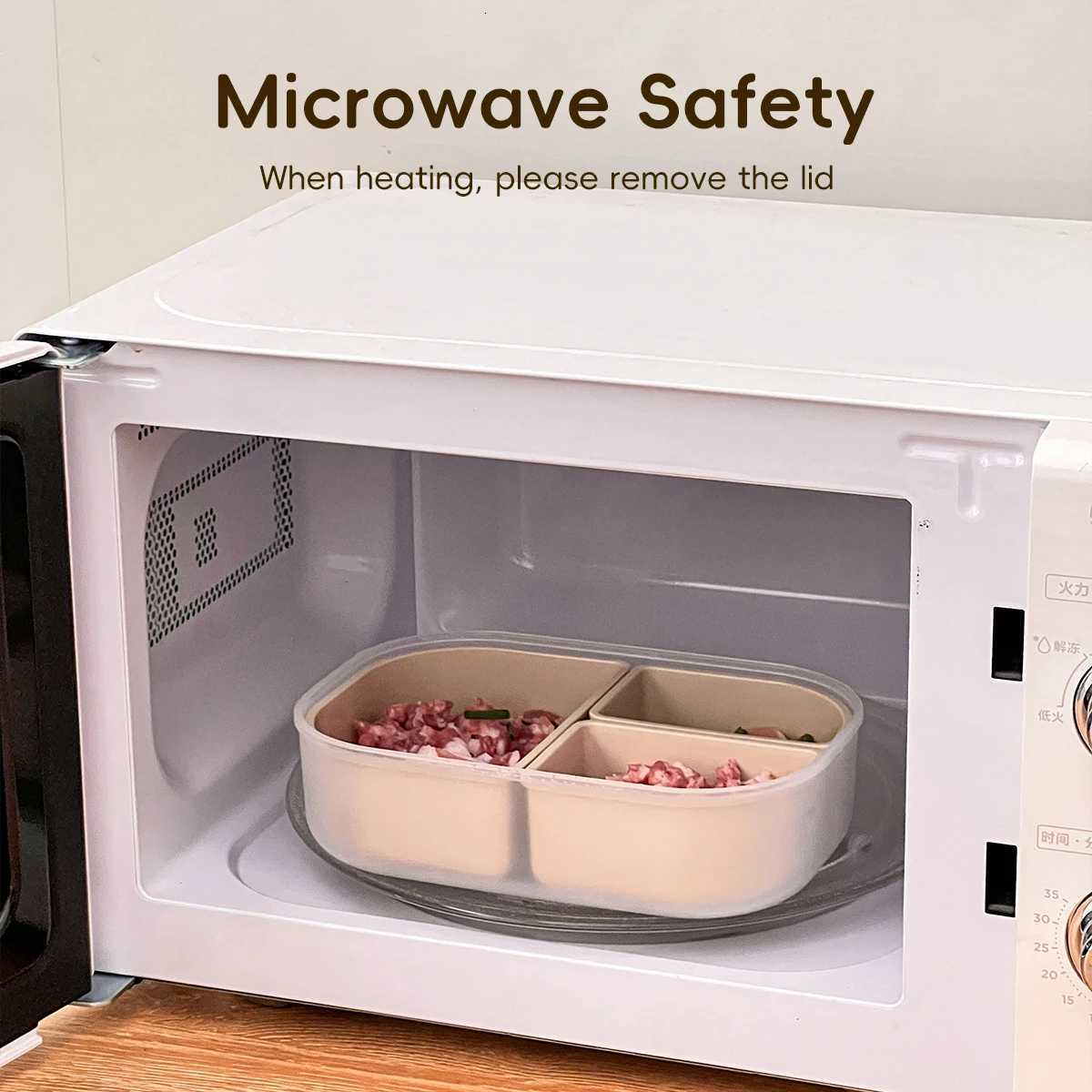 Refrigerator Storage Box With 3 Cpartment Scallion Ginger Garlic Storage Container Sed Meat Box Kitchen Organizer H251213