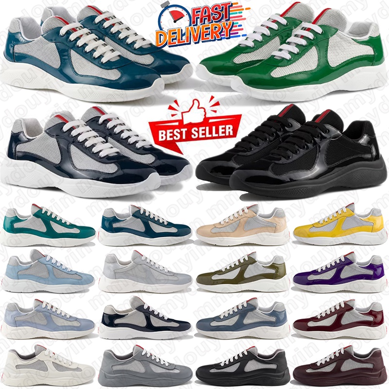 free shipping designer shoes cups sneakers America Cup leather black yellow white grey women mens trainers americas cups runners baskets casual walking cheaper