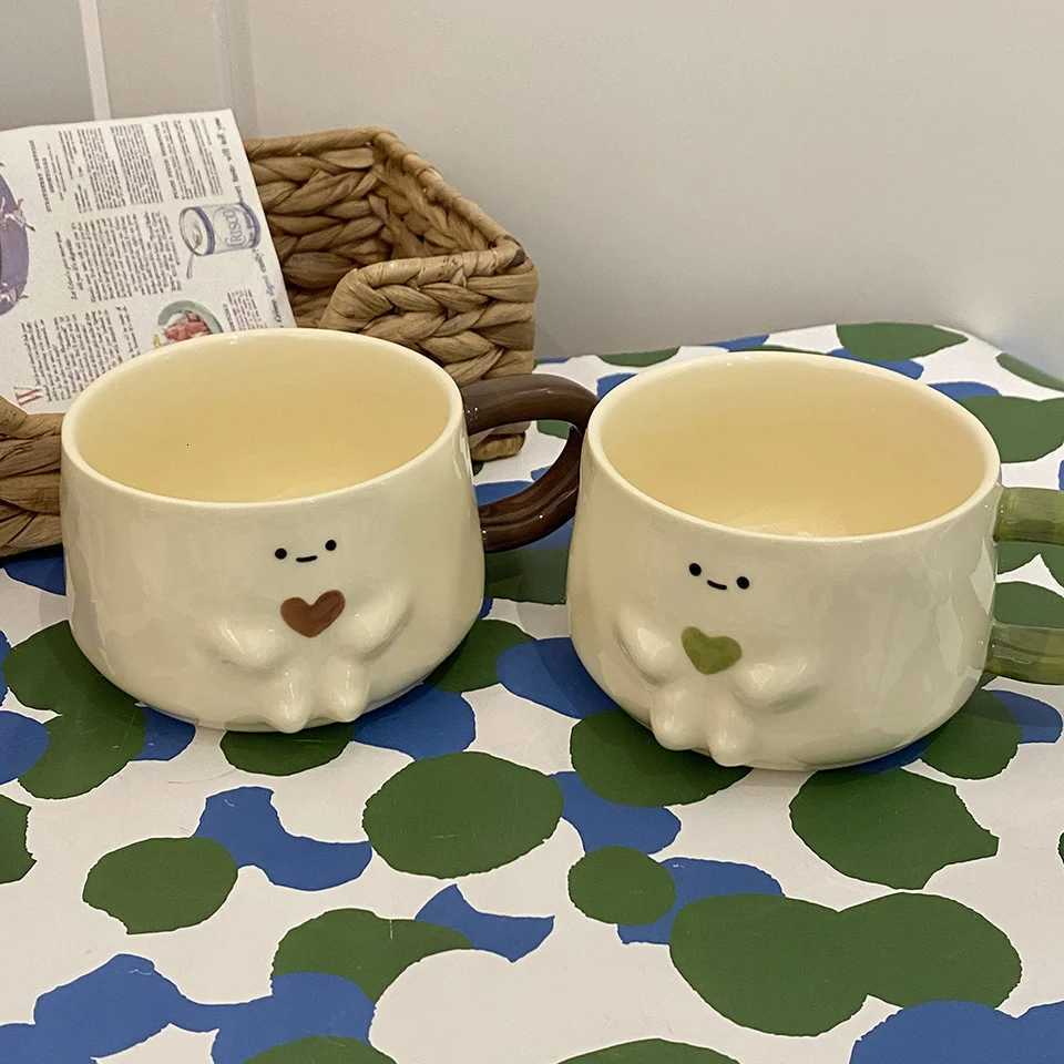 Creative Funny g Coffee g High Value Household Ceramic Hot Water Resistant Cup Couple Milk Breakfast Cup H251215