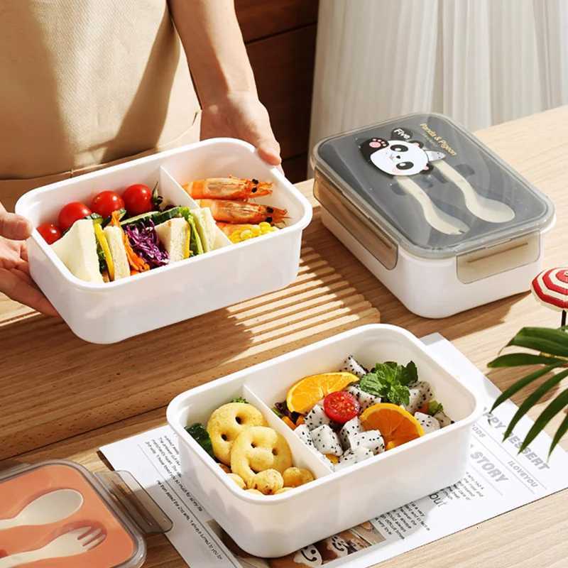 1200ML Bento Lunch Box Kids Lunch Box for School Cartoon Snack Box with TablewarePortable Food Containers H251213