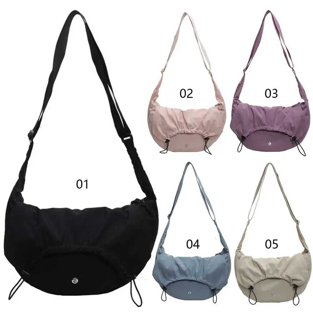 Women Hobo Sling Bag Large Capacity Drawstring Fashion Shoulder Bag Adjustable Strap Daily Messenger Bag Simple Satchel BagT251215