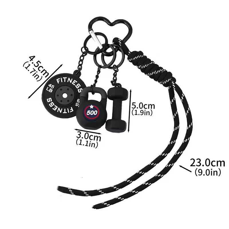 3DMini Dumbbell Fitness Kettle Keychain for Women Fashion Bag Pendant Fitness Enthusiast Bag Car Key Charm Decoration Gift M251215