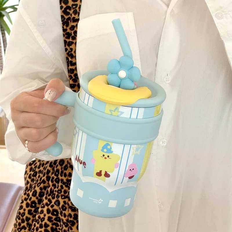 Large Capaci Stainl Steel Cup Insulated Tea Brewing Womens Version 2024 New Office Water Bottle Sli Design H251215