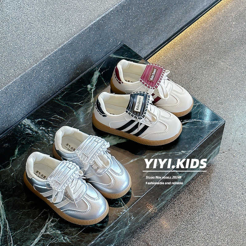 Children's sports shoes 2025 spring new leather surface casual Forrest Gump shoes versatile running shoes for boys and girls L251215