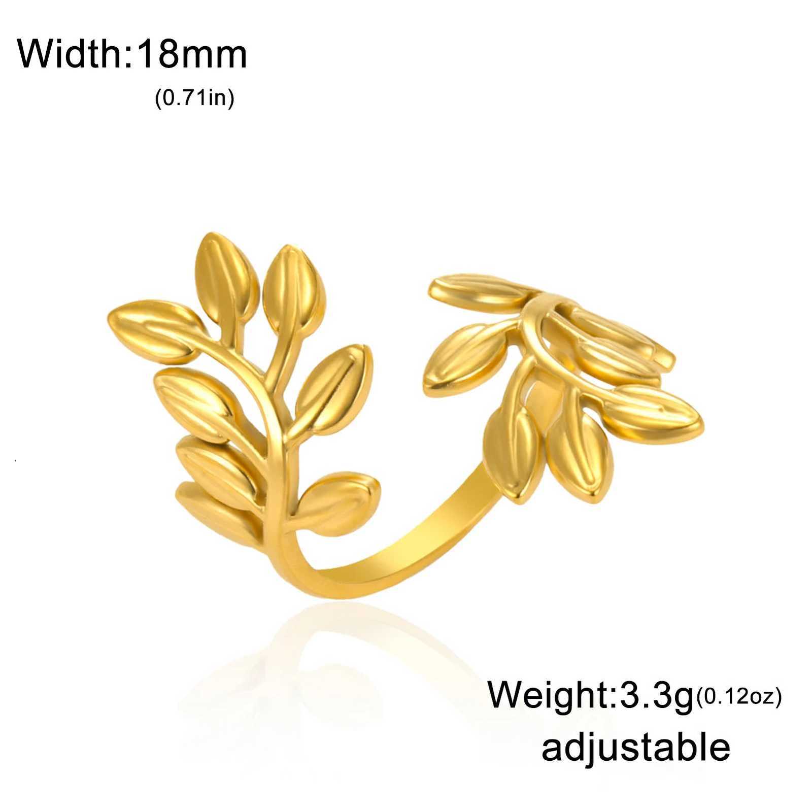Lucktune Open Ring Stainless Steel Adjustable Womens Finger Ring Fashion Gold Color Jewelry Party Birthday Gift Wholesale M251215