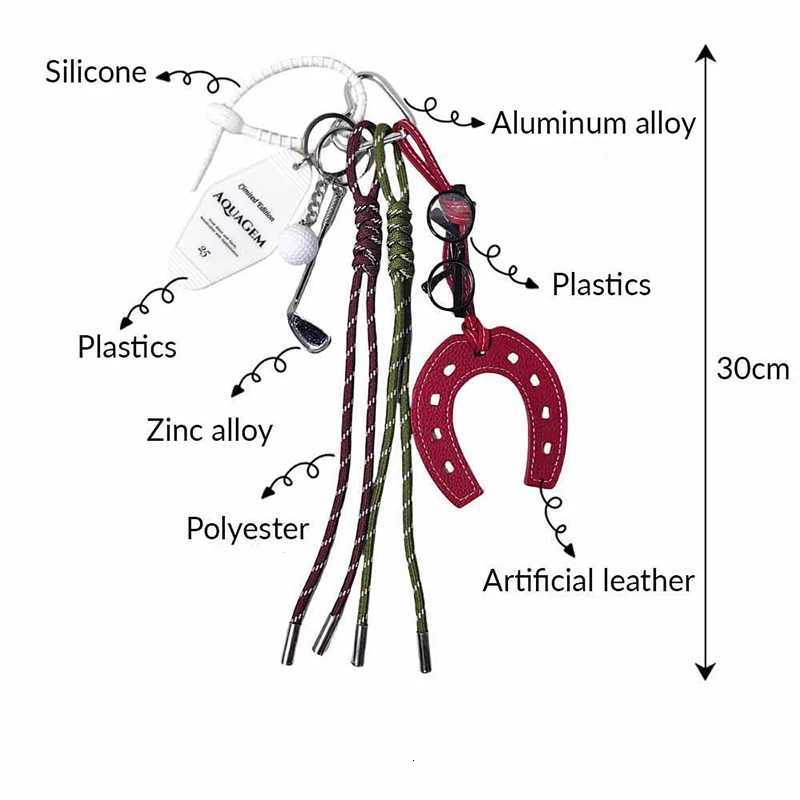 Hot Ins Style Maximalism Trend Bag Pendant Cute Hoof Horseshoe Decoration Keychain Straps Phone Lanyard Phone Charm M251215