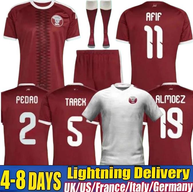 2026 Qatar soccer jersey 26 27 kram Afif Almoez Ali Junior Tarek Salman Homam Al-Amin Hasan Al-Haydos football shirts men kids kit home away top quality
