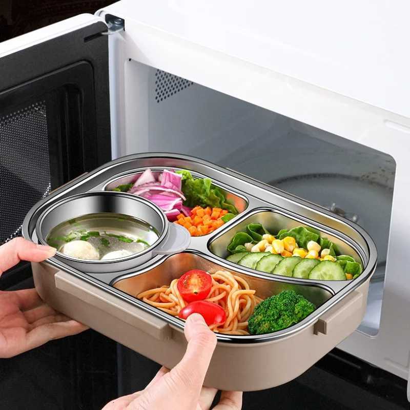 304 Stainless Steel Insated Lunch Box with Bag Off Worker Sed Portable Bento Box Set Student Kids Food Storage Container H251213
