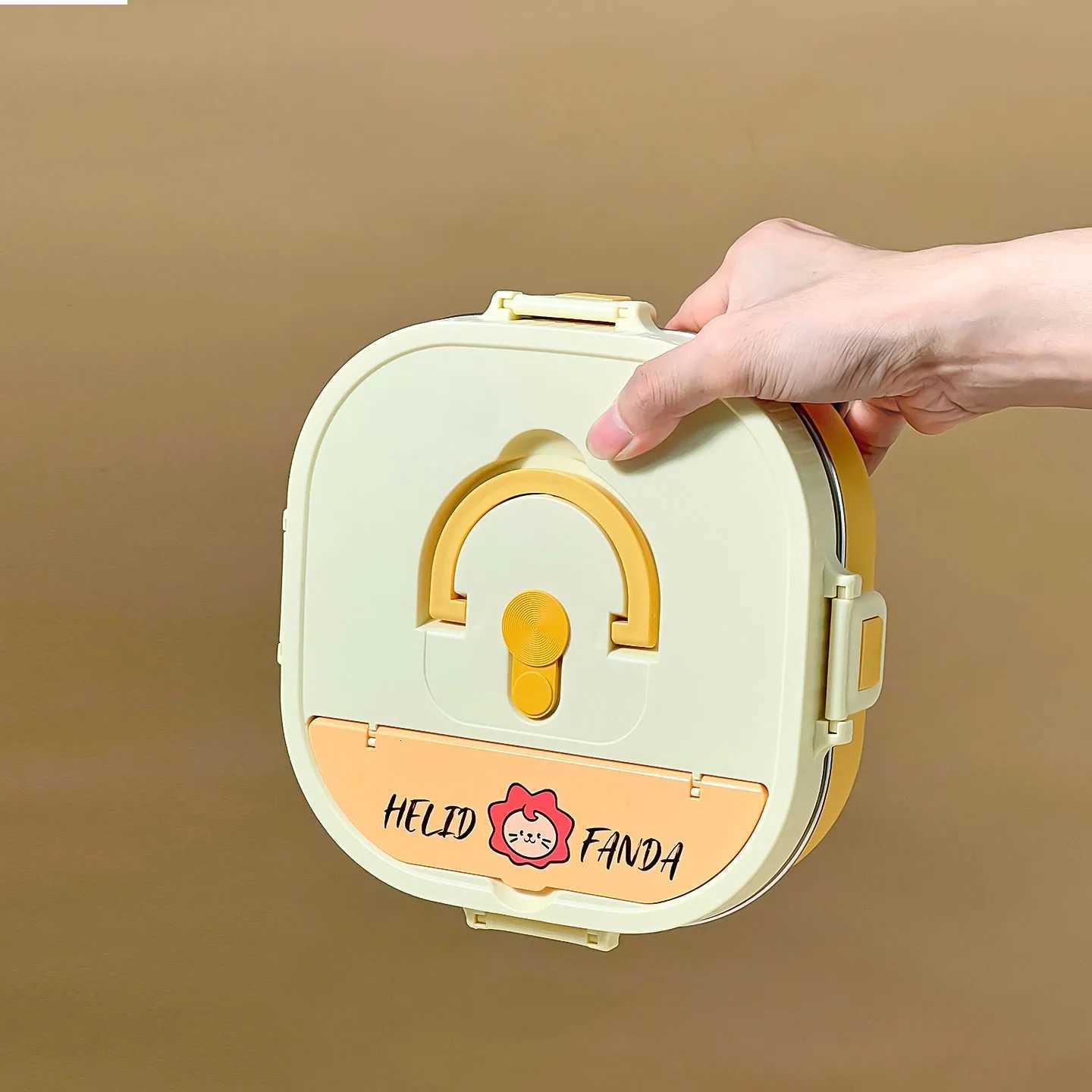 WORTHBUY 3/4 Cpartment Portable Bento Lunch Box for Kids And Students Sed Microwave Safe 304 Stainless Steel Food Container H251213