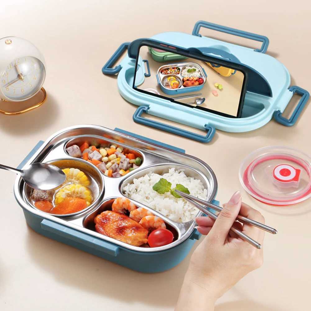 Insated Lunch Box4 Grid Insated Bento BoxMti Grid High Capacity Food ContainersLeakproof Fast Food Boxfor School Off H251213