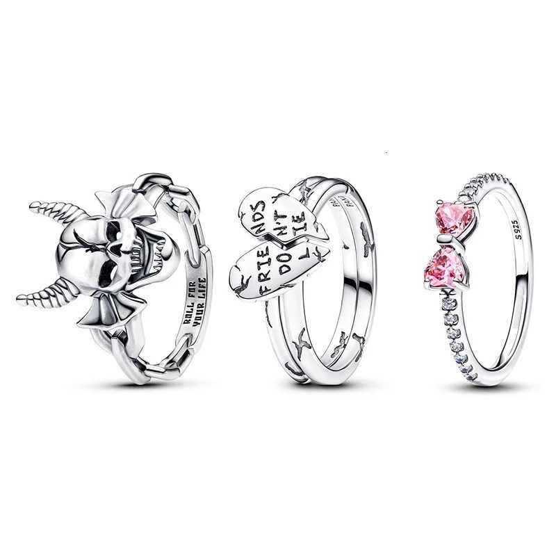 2025 New in 925 Sterling Silver Sparkling Pink Bow Ring For Women Exquisite Style Fashionable For Parties Wedding Jewelry Gifts M251215