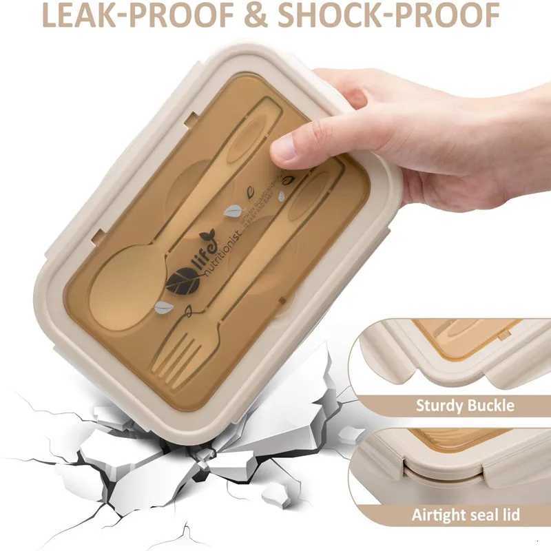 Adt and childrens lunch box leak-proof and durable with spoon and fork suitable for school off portable lunch box H251213