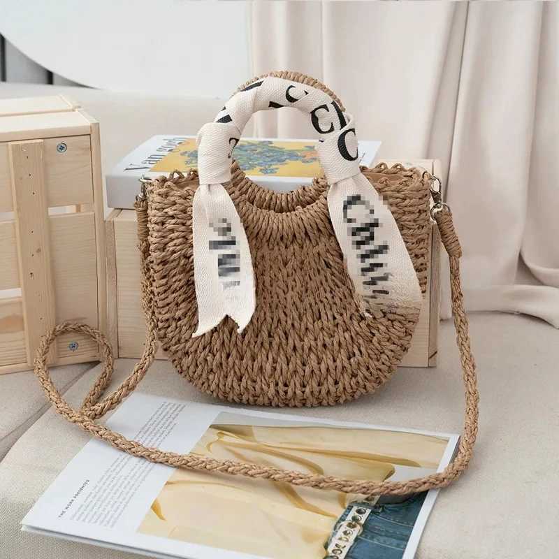 Stylish Womens Straw Woven Shoulder Bag Versatile Crossbody Purse Perfect for Shopping Dates Parties and Work CommuteT251215