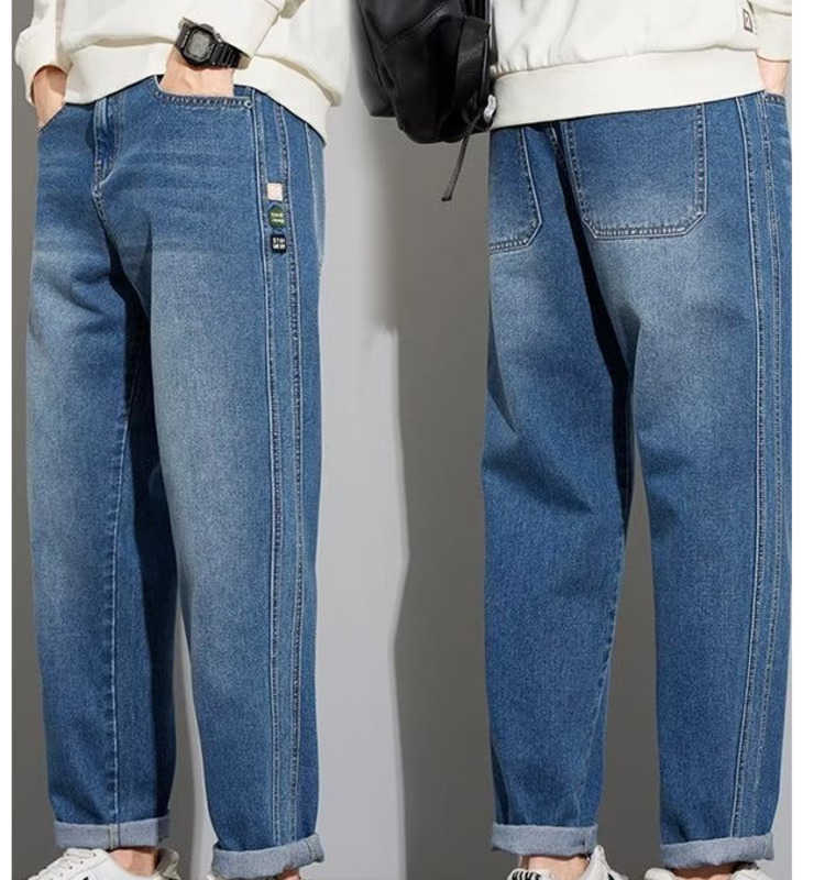 Jeans Men's Spring-Autumn New Style Loose Straight Trendy American Retro Washed Casual Multi-Complimenting Long Pants Z251215