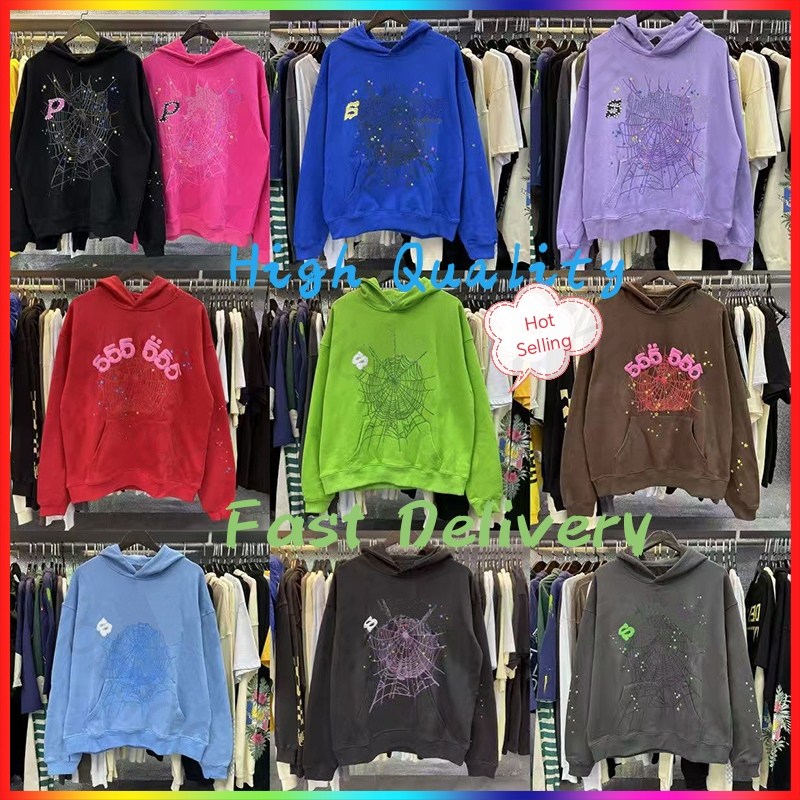 2026 New Designer Hoodies Women Winter Spider Hoodie Fashion Casual Web Spider Pants Men Women Loose Pullover Spider hoddie High Quality Puff Print Jacket Tracksuit