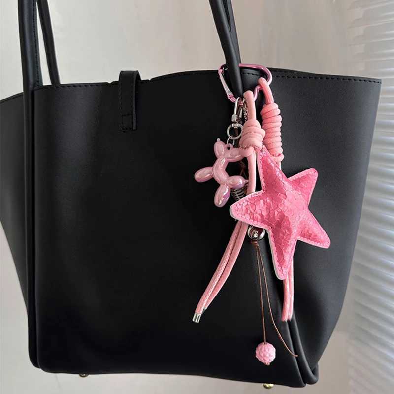 2025 New PU Leather Starfish Bag Charm Cute Decorative Keychain Decoration Fashion Braided Rope Bag Accessorie M251215