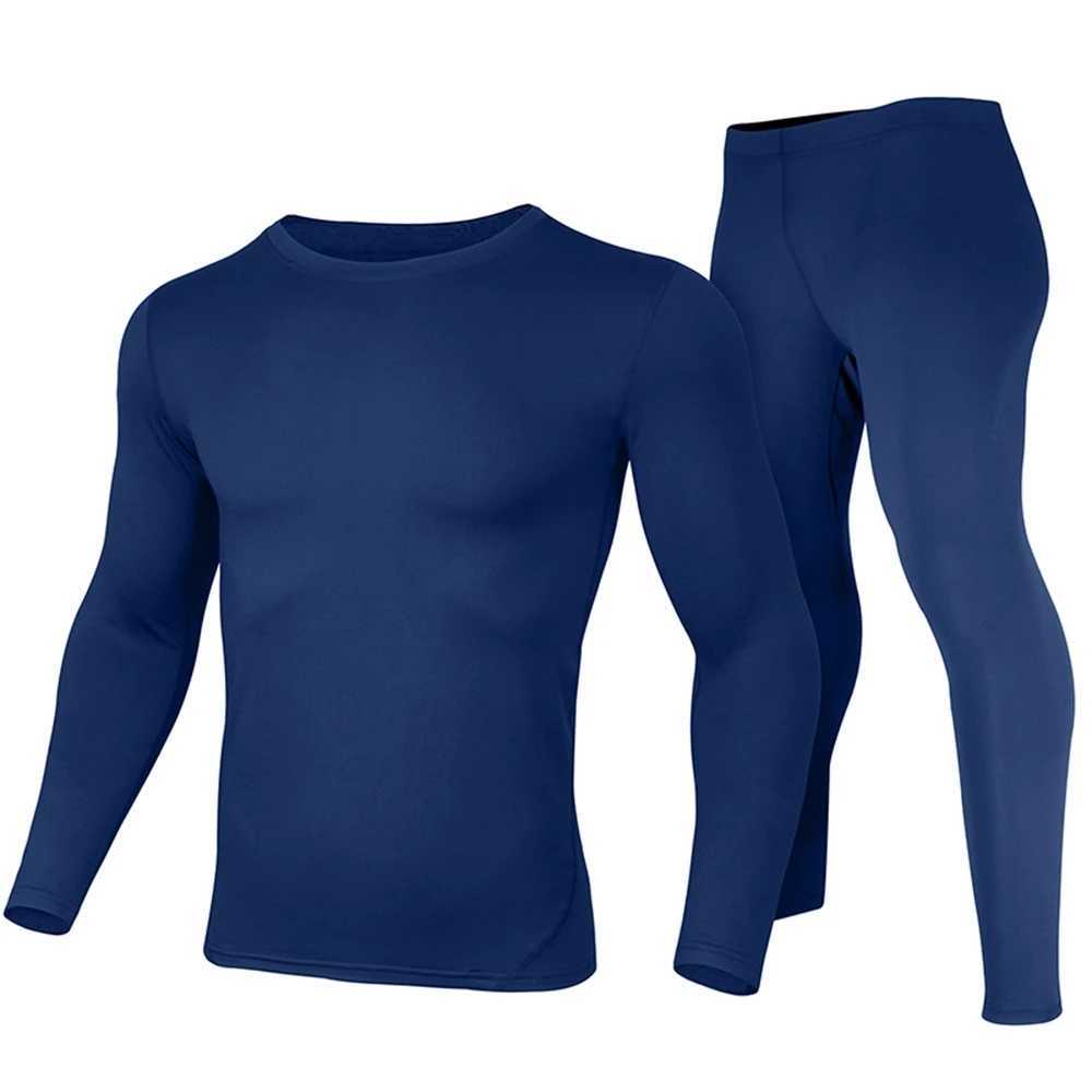Thermal Underwear Set Men Winter Clothes Thermal Shirt Tights Round Neck Thin Slim Fit Long Sleeve T-shirt Long Johns Suit G251215