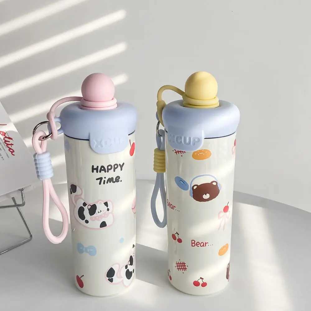 600ML Vacuum Cup Insulation Or Cooling High-Capacity Floating Ball Insulated Cup With Pendant Thermal Water Bottle H251215