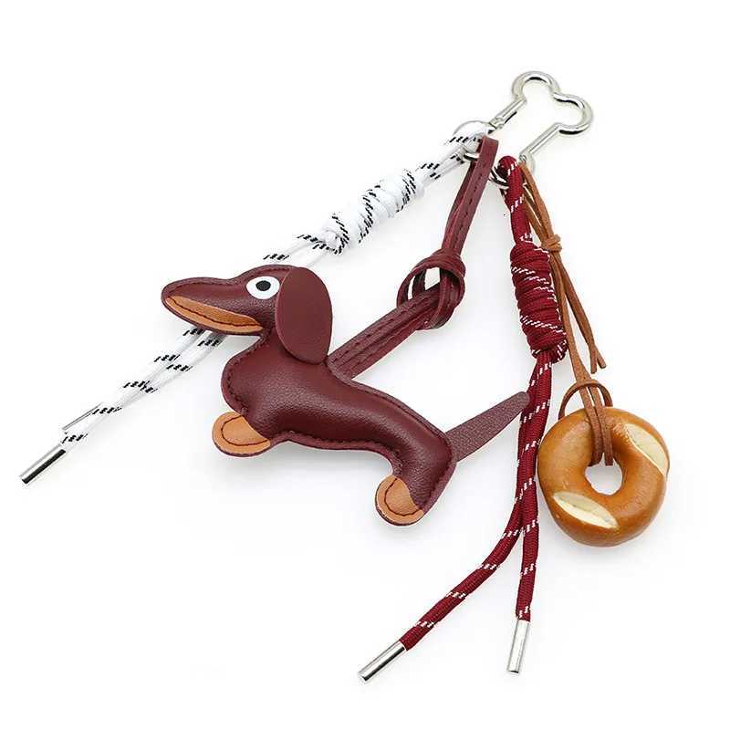 New Cartoon Personalized Keychain Bag Pendant Series Sausage Dog Shaped Bag Hanging Decoration For Gift M251215